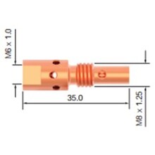 Binzel 25 Style Tip Adaptor M6 - 5Pk