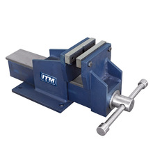 ITM FABRICATED STEEL BENCH VICE, STRAIGHT JAW