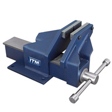ITM FABRICATED STEEL BENCH VICE, OFFSET JAW