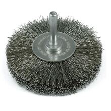 ITM CRIMP WIRE WHEEL BRUSH STAINLESS STEEL HIGH SPEED 1/4" ROUND SHANK