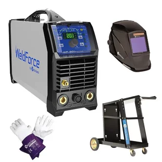 Welder TIG AC/DC Weldclass FORCE 201T Bundle W/ Trolley, Helmet, Gloves