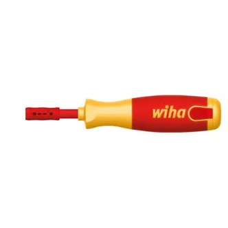 WIHA SCREWDRIVER WITH BIT MAGAZINE LIFTUP ELECTRIC, PHILLIPS, PLUSMINUS/POZIDRIV, SLOTTED WITH 6 SLIMBITS, VDE 1000V INSULATED