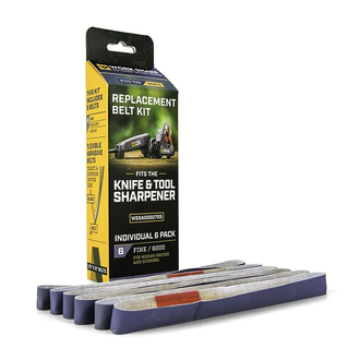 WORKSHARP REPLACEMENT BELT PACK, 6PCE SILICON CARBIDE 6000 GRIT (GREY), TO SUIT WSKTS & WSKTS-KO