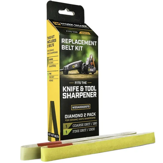 WORKSHARP REPLACEMENT BELT 2PCE PACK, 180 & 1500 DIAMOND GRIT (MICROMESH), T/S WSKTS