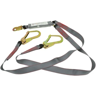 Maxisafe Double Lanyard w/ Snaphook & Scaffold Hook